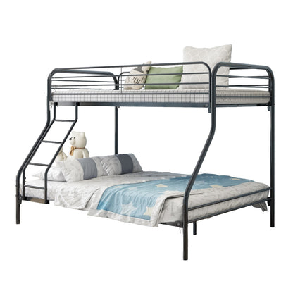 Black Heavy Duty Twin Over Full Metal Bunk Bed