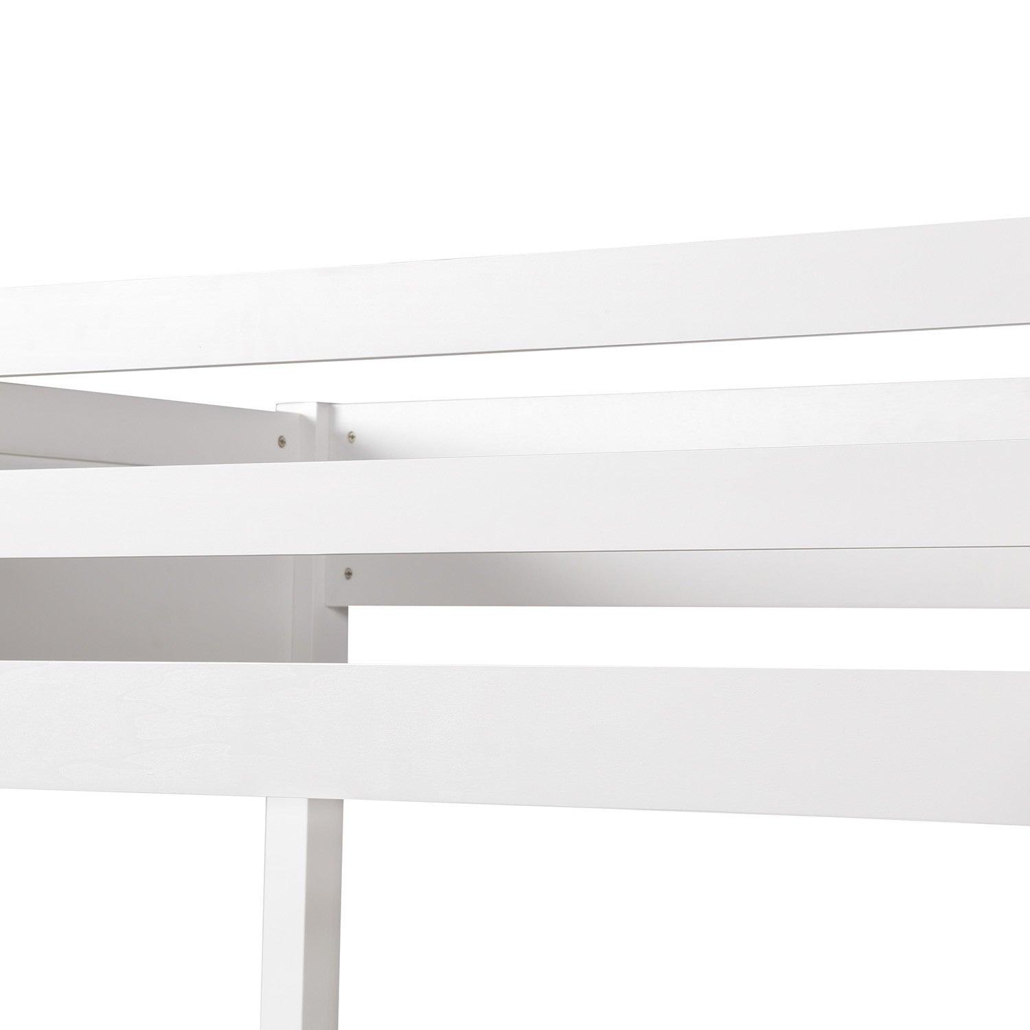White Twin Size High Loft Bed - FurniFindUSA