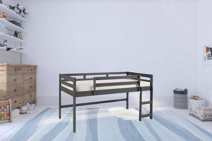 Twin Loft Bed Gray Finish - FurniFindUSA