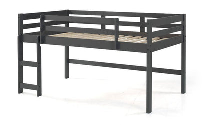 Twin Loft Bed Gray Finish - FurniFindUSA