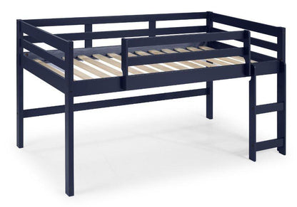 Twin Loft Bed Navy Blue Finish - FurniFindUSA