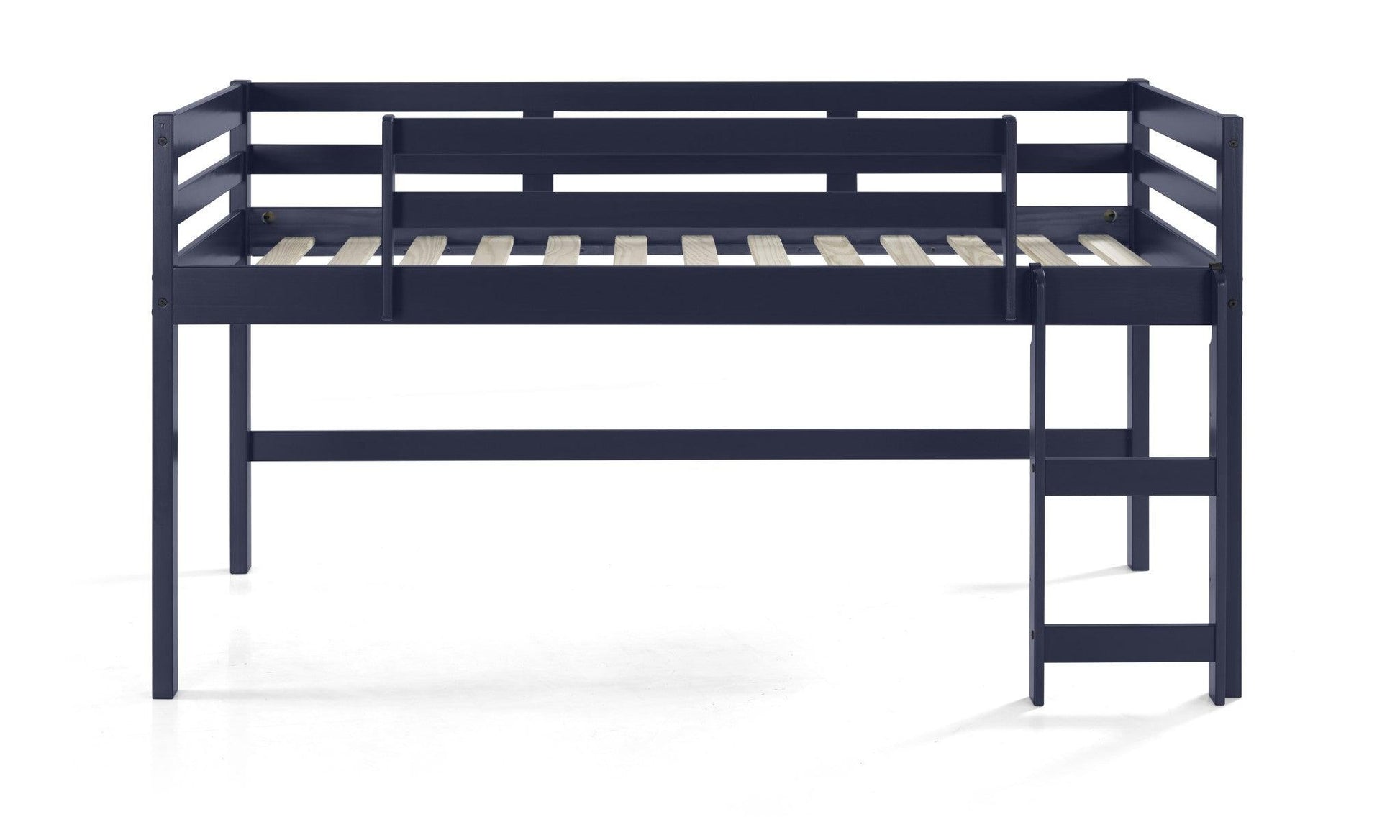 Twin Loft Bed Navy Blue Finish - FurniFindUSA