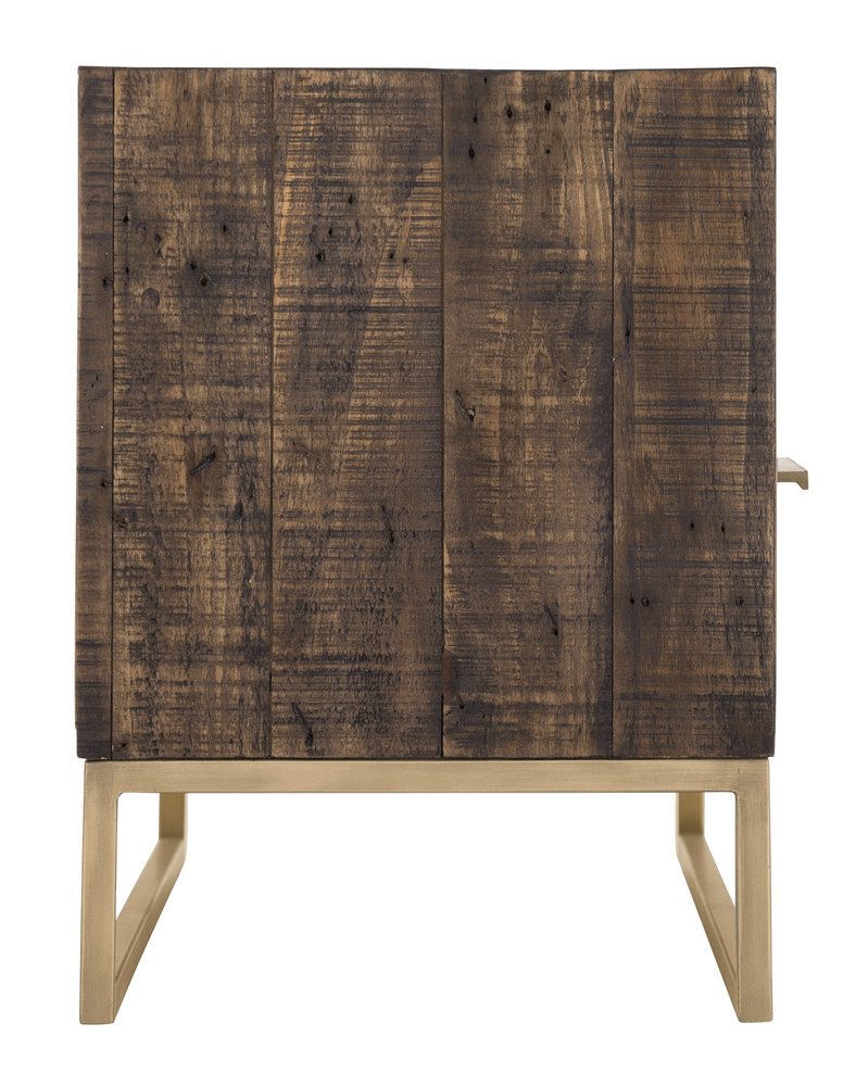 52" Deep Taupe Reclaimed Pine And Plywood Open Shelving TV Stand HomeRoots