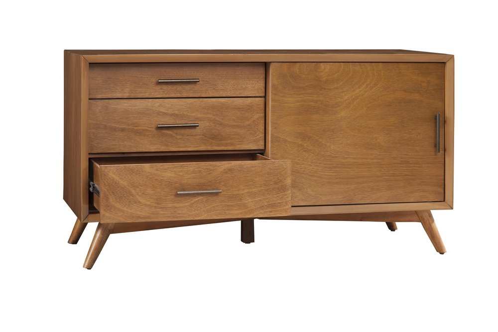 50" Mahogany Solid Wood Enclosed and Open Storage TV Stand HomeRoots