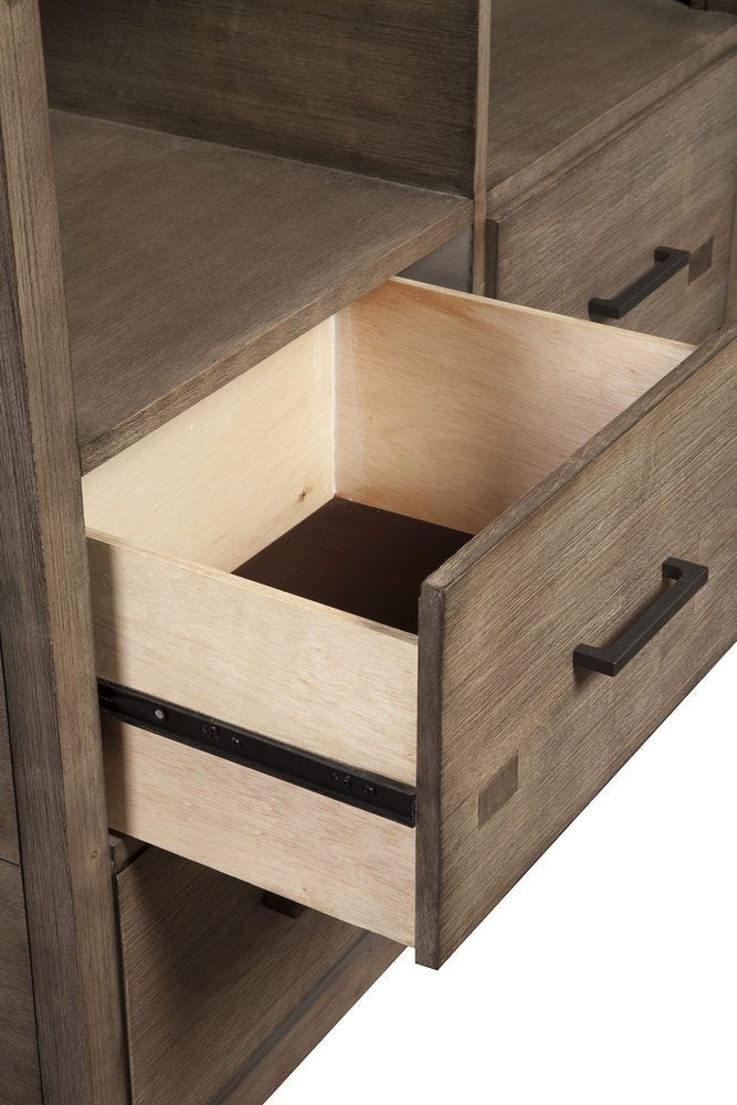 42" Brown Solid Wood Open Shelving TV Stand HomeRoots