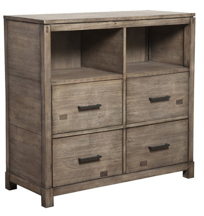 42" Brown Solid Wood Open Shelving TV Stand HomeRoots