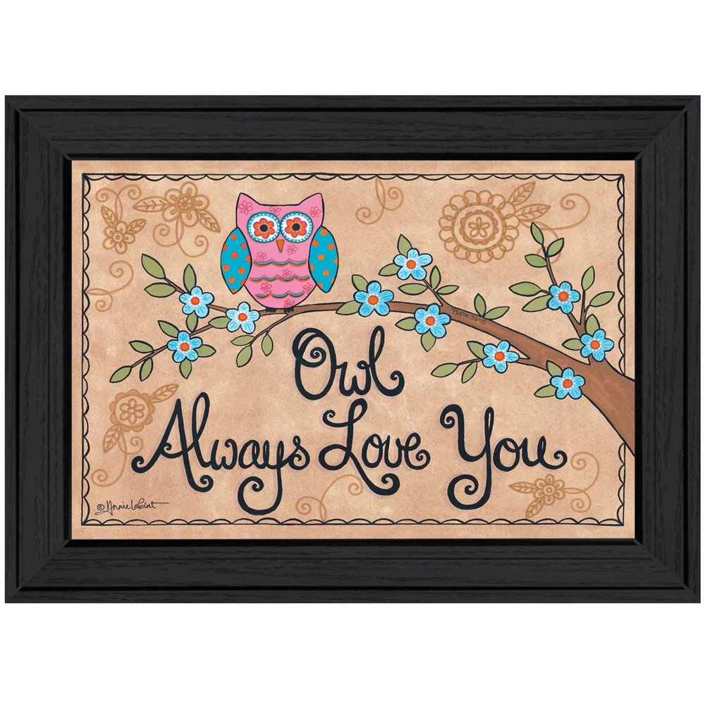 Owl Always Love You 2 Black Framed Print Wall Art — view 1