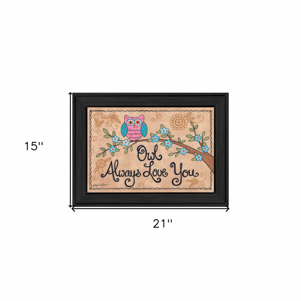 Owl Always Love You 2 Black Framed Print Wall Art — view 3
