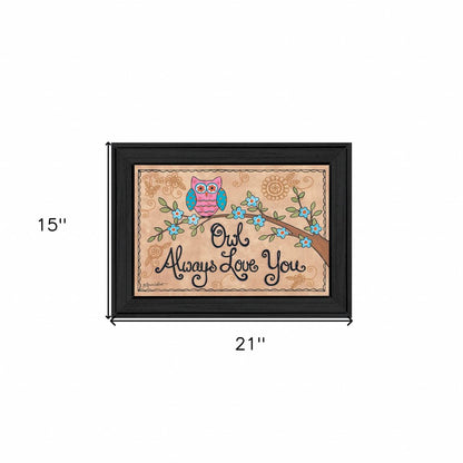 Owl Always Love You 2 Black Framed Print Wall Art