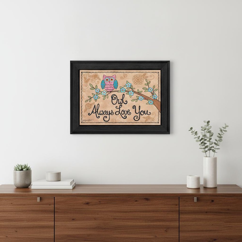 Owl Always Love You 2 Black Framed Print Wall Art — view 4