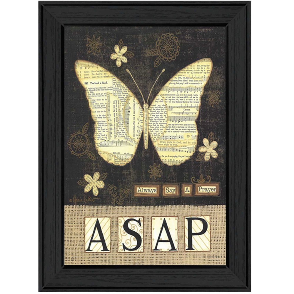Always Say a Prayer Black Framed Print Wall Art — view 1