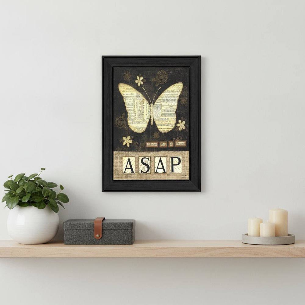 Always Say A Prayer Butterfly Black Print Wall Art — view 5