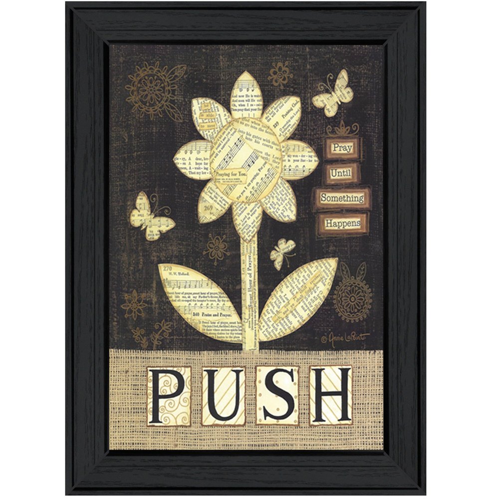 Pray Until Something Happens Black Framed Print Wall Art — view 1