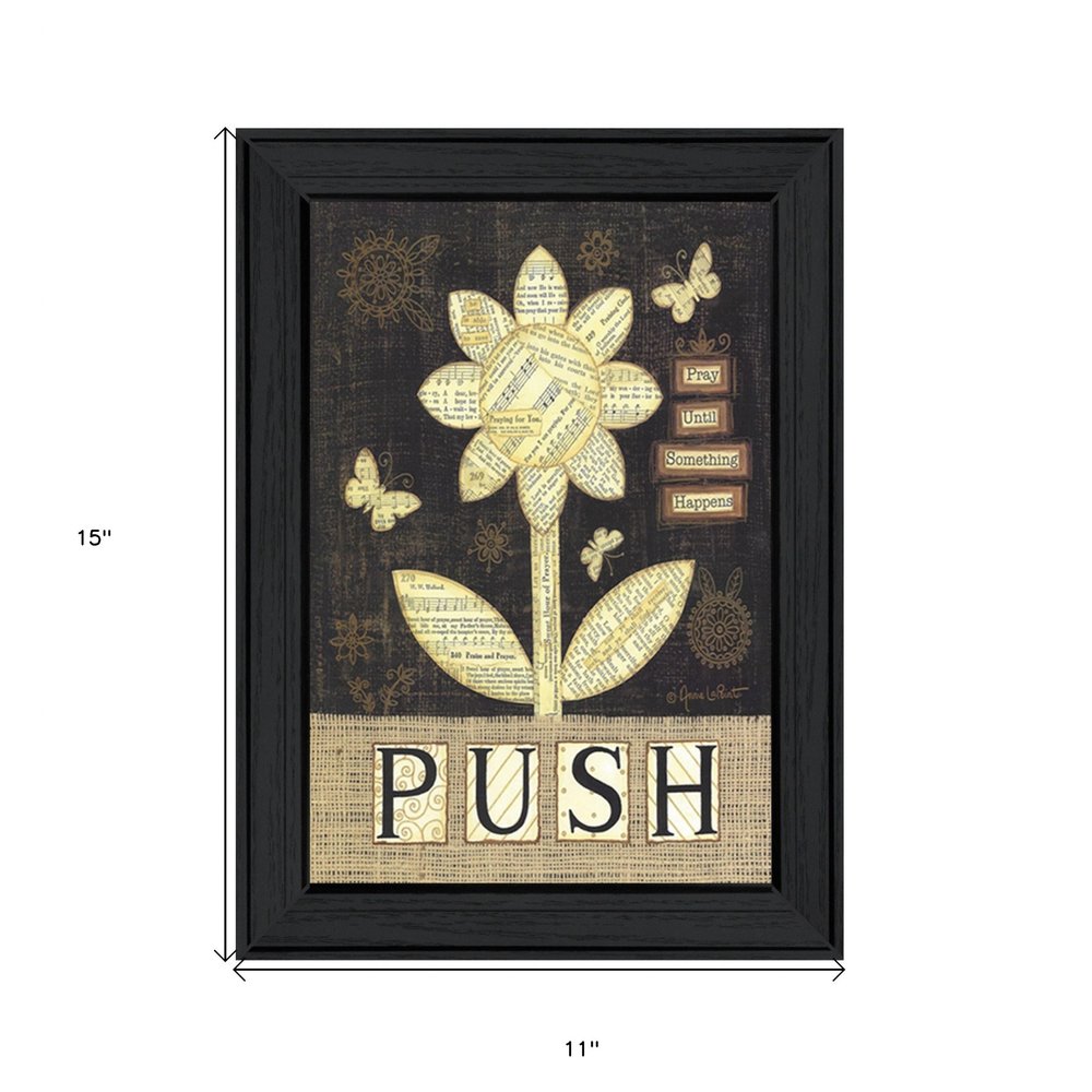 Pray Until Something Happens Black Framed Print Wall Art — view 4