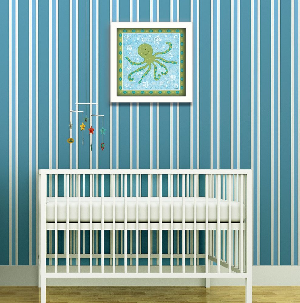 Beetle and Bob Baby Squid White Framed Print Wall Art — view 2