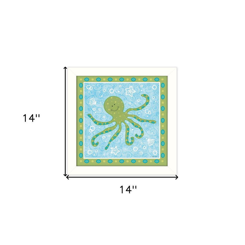 Beetle and Bob Baby Squid White Framed Print Wall Art — view 4
