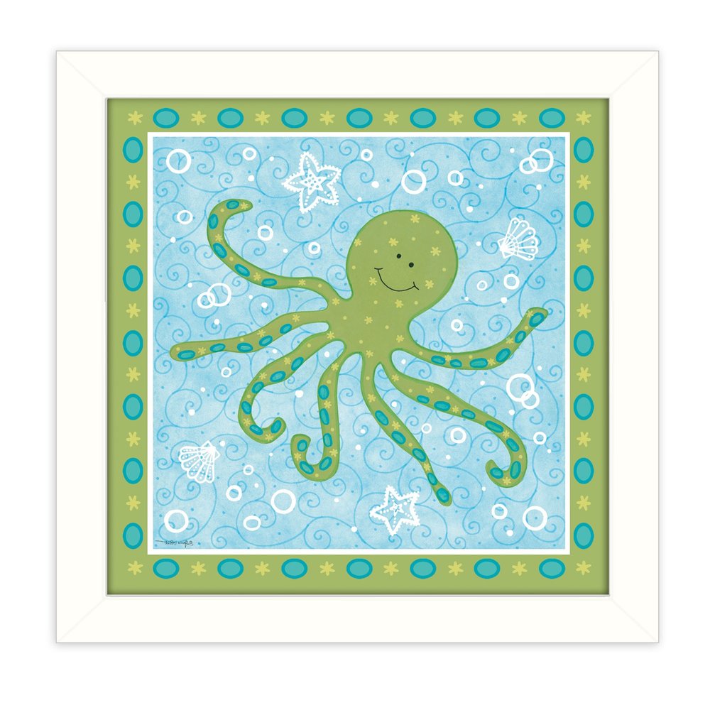 Beetle and Bob Baby Squid White Framed Print Wall Art — view 5