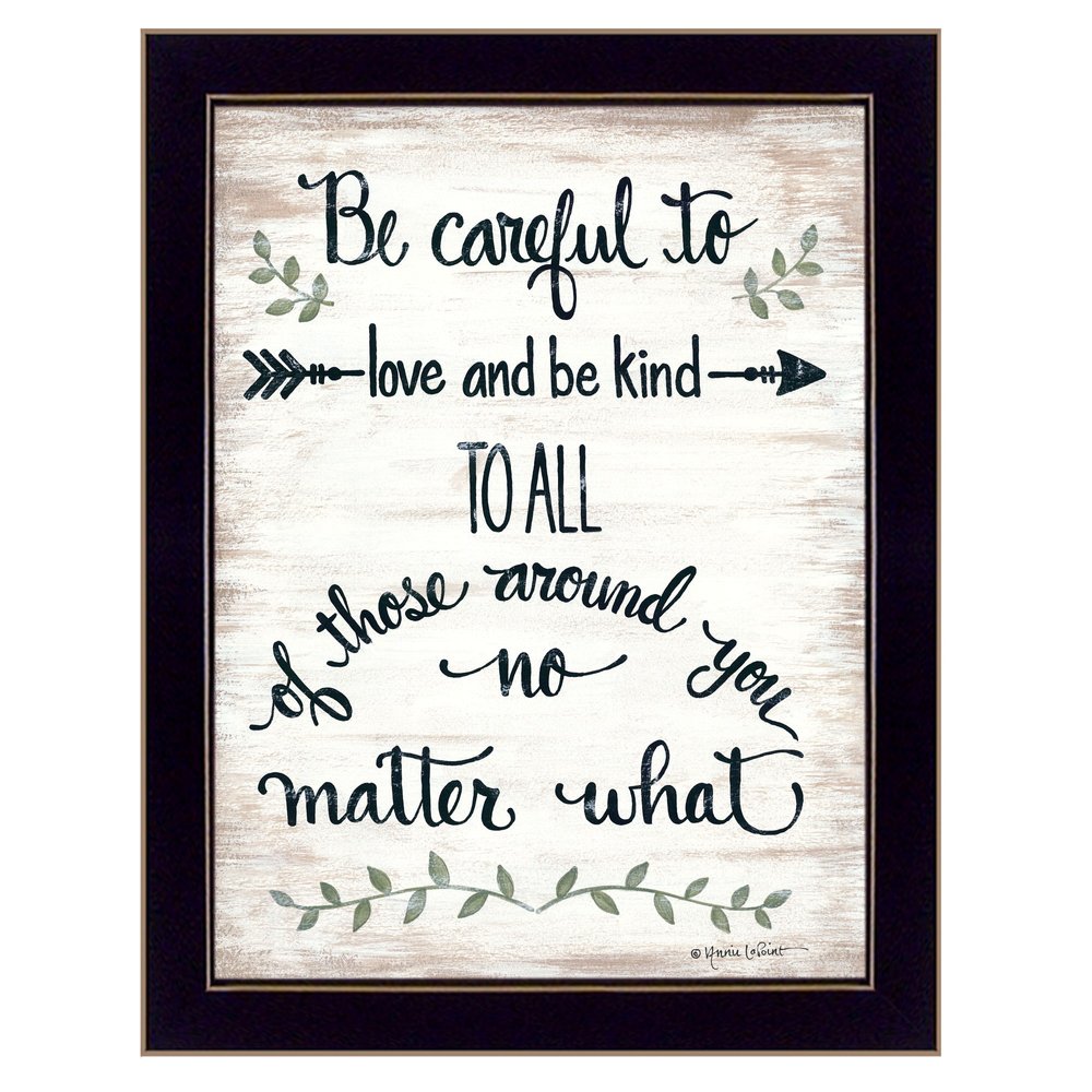 Be Careful 2 Black Framed Print Wall Art — view 1