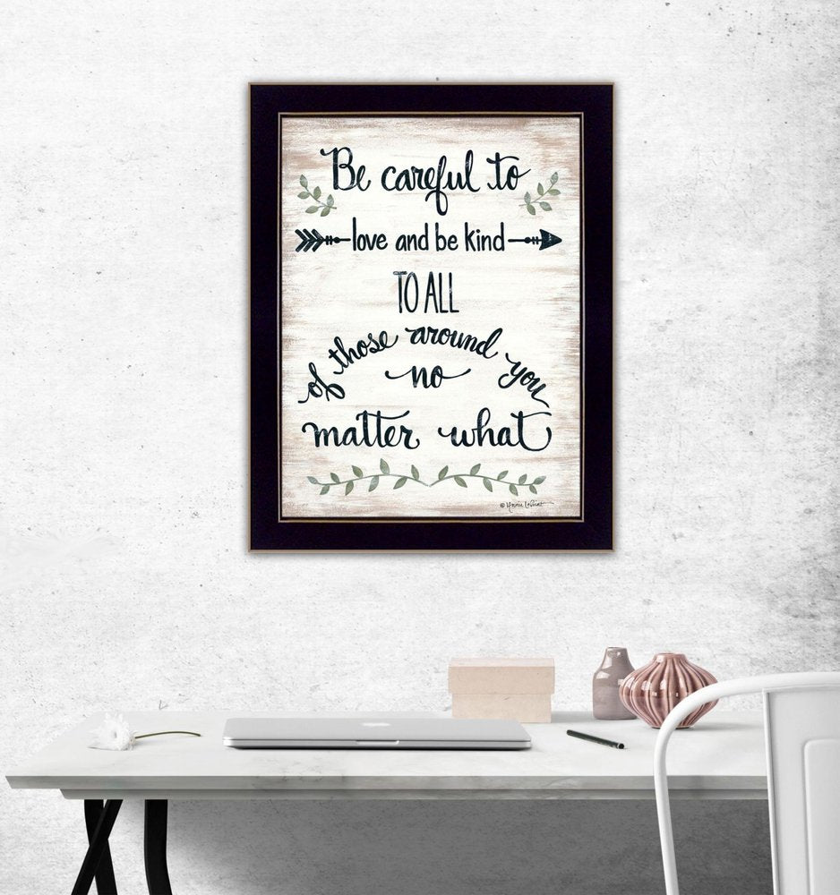 Be Careful 2 Black Framed Print Wall Art — view 2