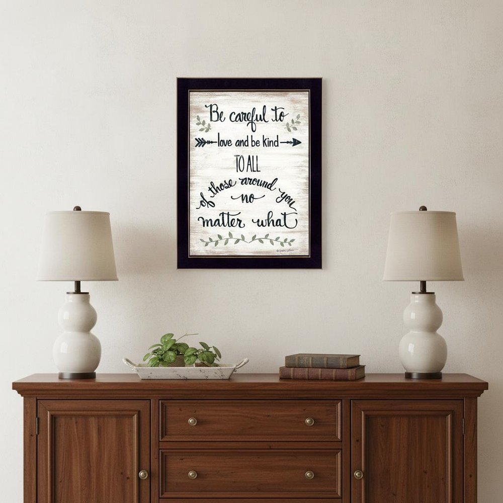 Be Careful 2 Black Framed Print Wall Art — view 5