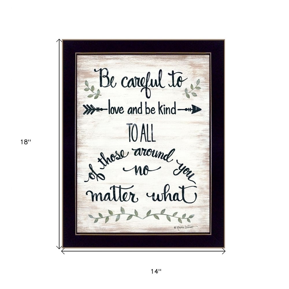 Be Careful 2 Black Framed Print Wall Art — view 4