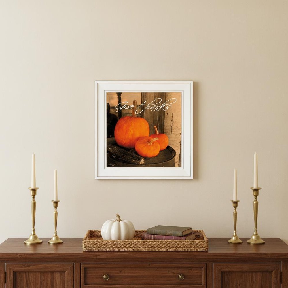 Give Thanks 1 White Framed Print Wall Art — view 4