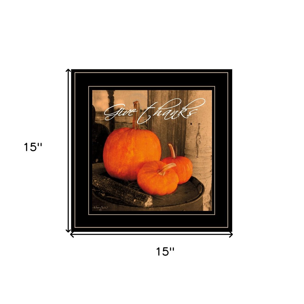 Give Thanks 2 Black Framed Print Wall Art — view 3