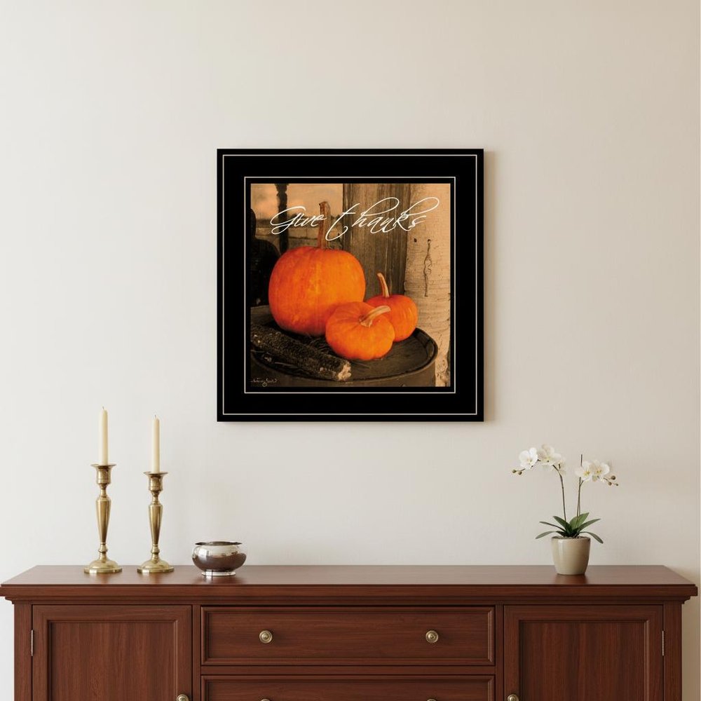 Give Thanks 2 Black Framed Print Wall Art — view 4