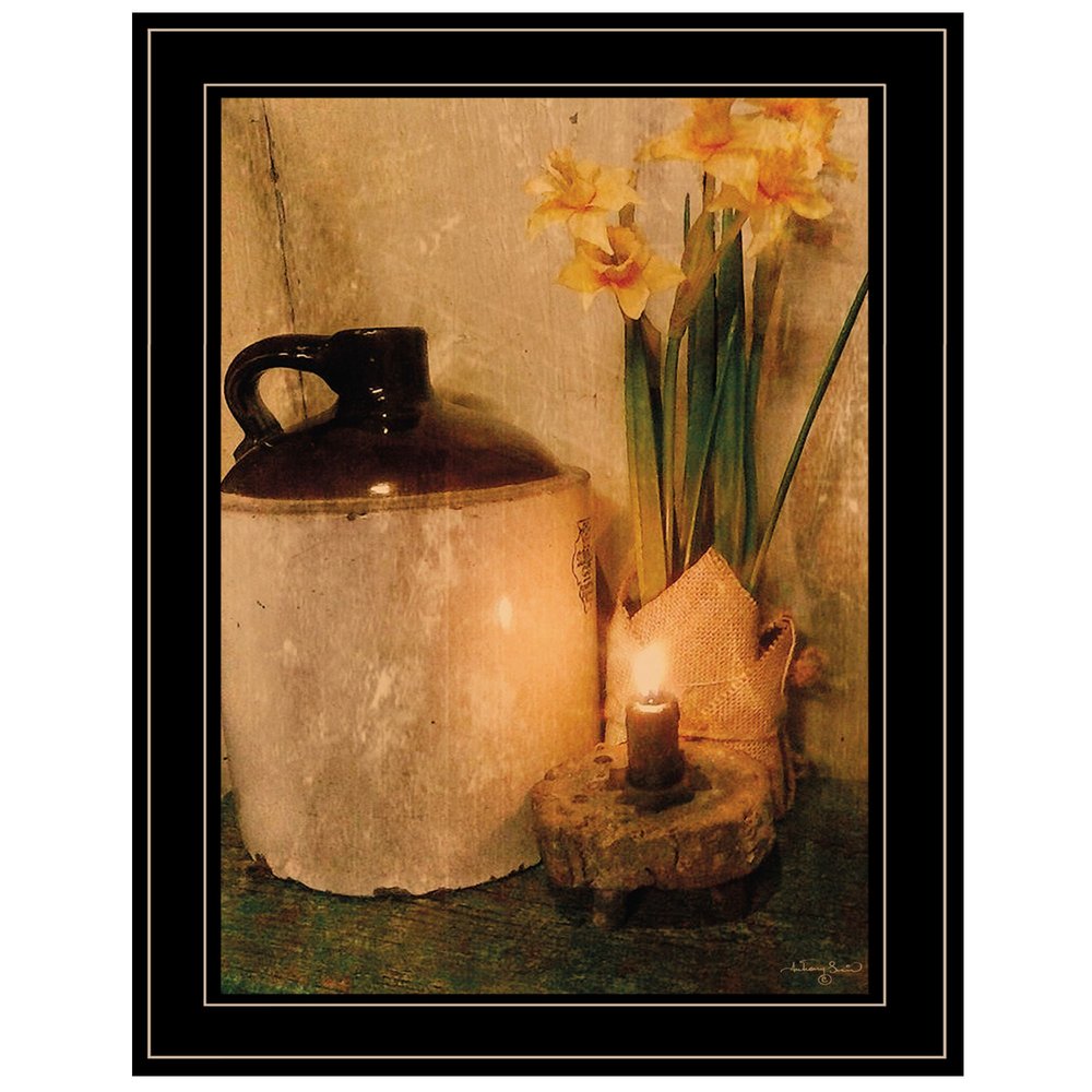 Daffodils 2 Black Framed Print Wall Art — view 1