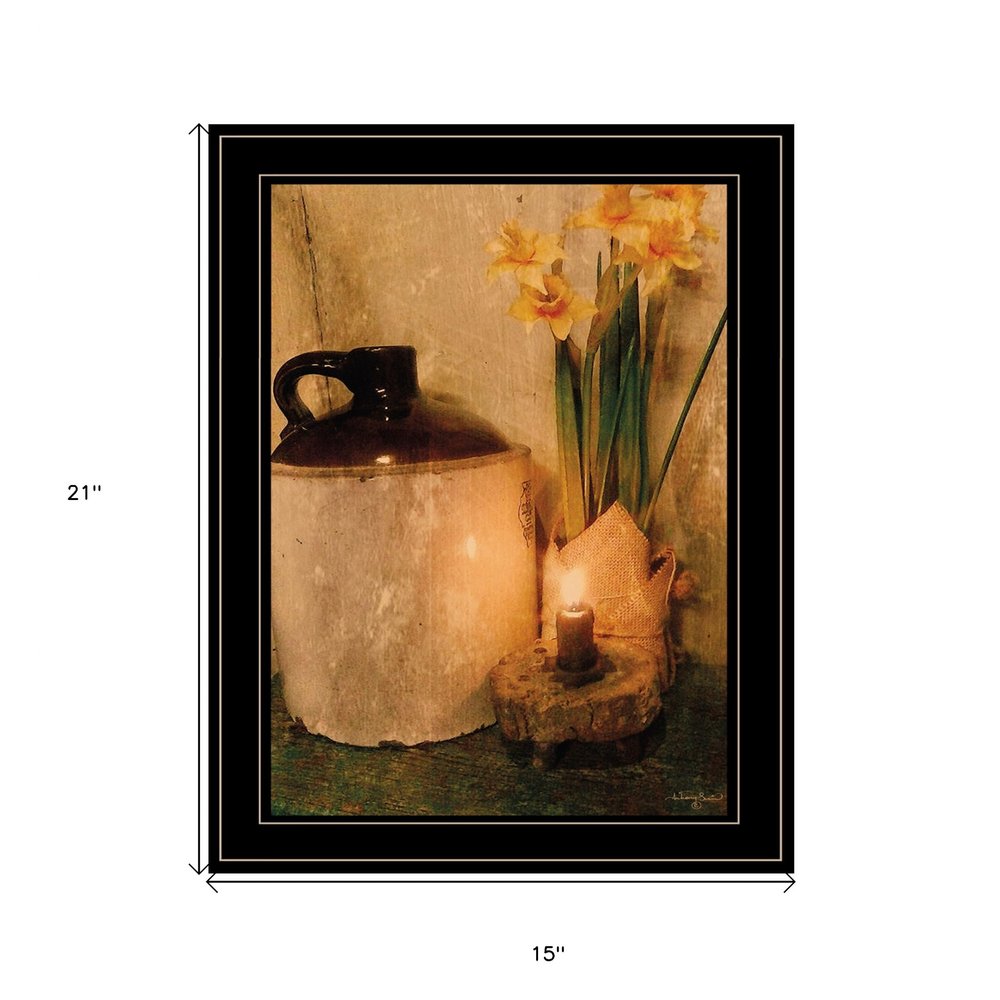 Daffodils 2 Black Framed Print Wall Art — view 4