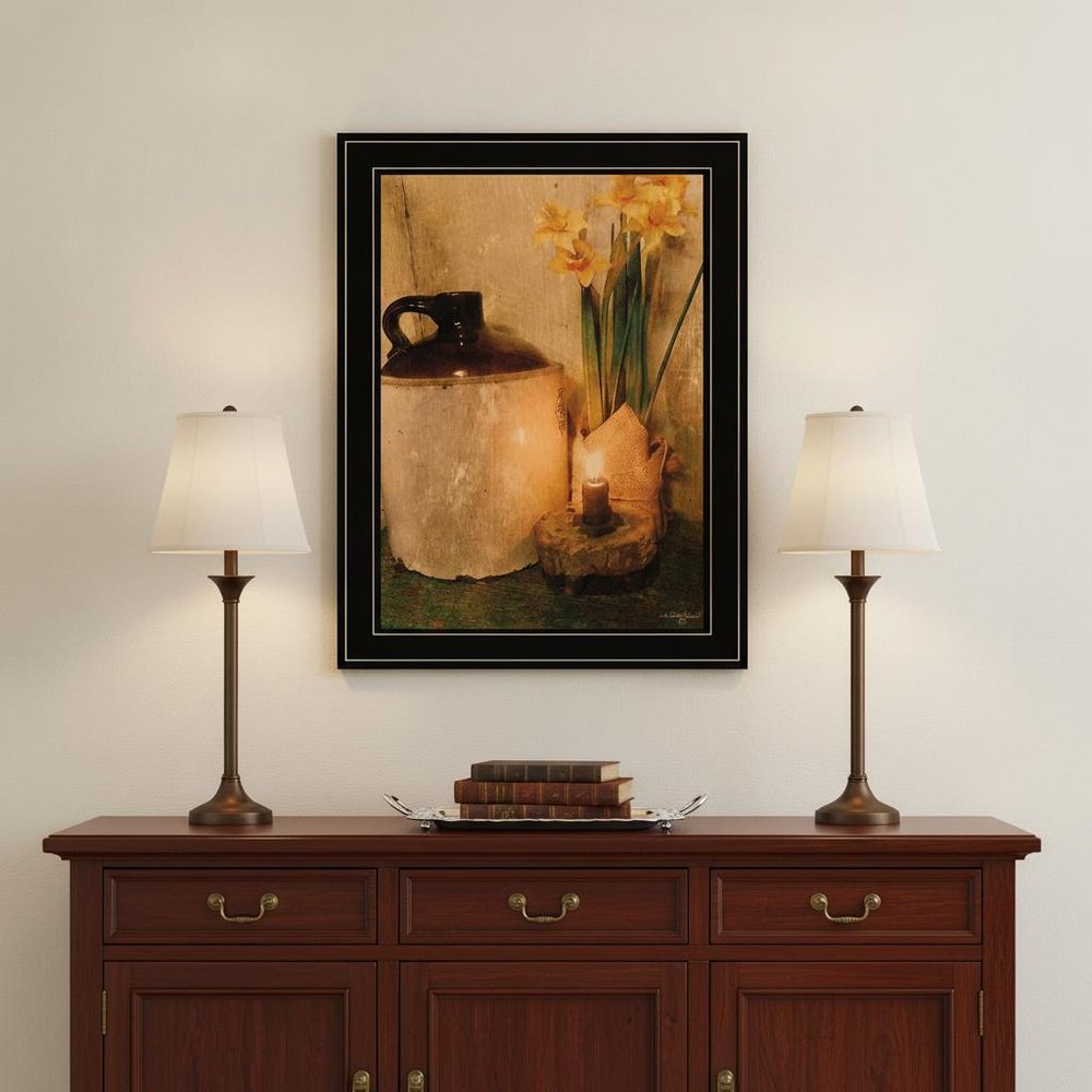 Daffodils 2 Black Framed Print Wall Art — view 5