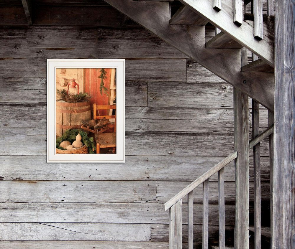 Vintage Skates 1 White Framed Print Wall Art — view 2