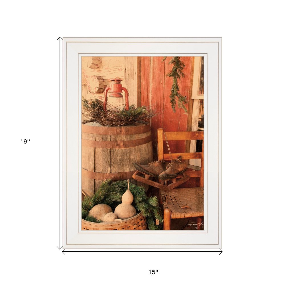 Vintage Skates 1 White Framed Print Wall Art — view 4
