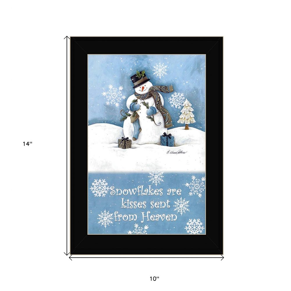 Trendy Snowman Black Framed Print Wall Art — view 4