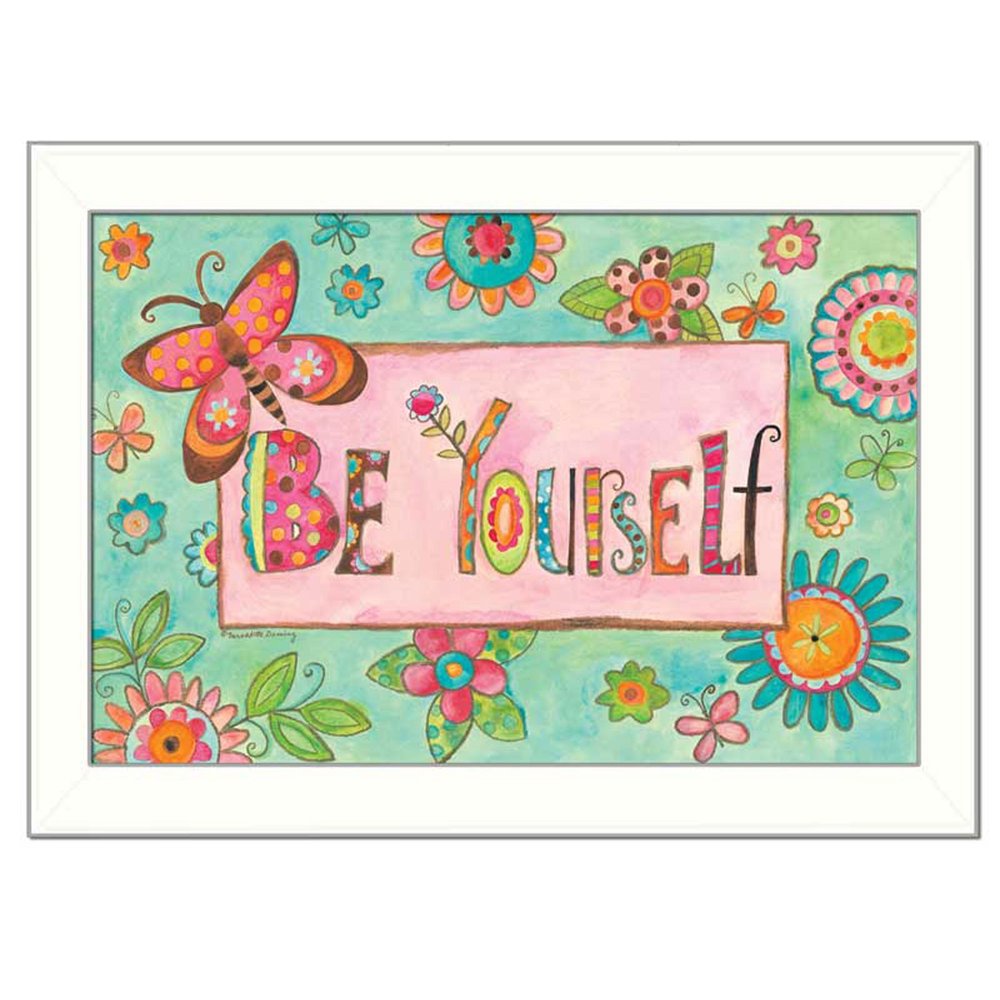 Be Yourself 2 White Framed Print Wall Art — view 1