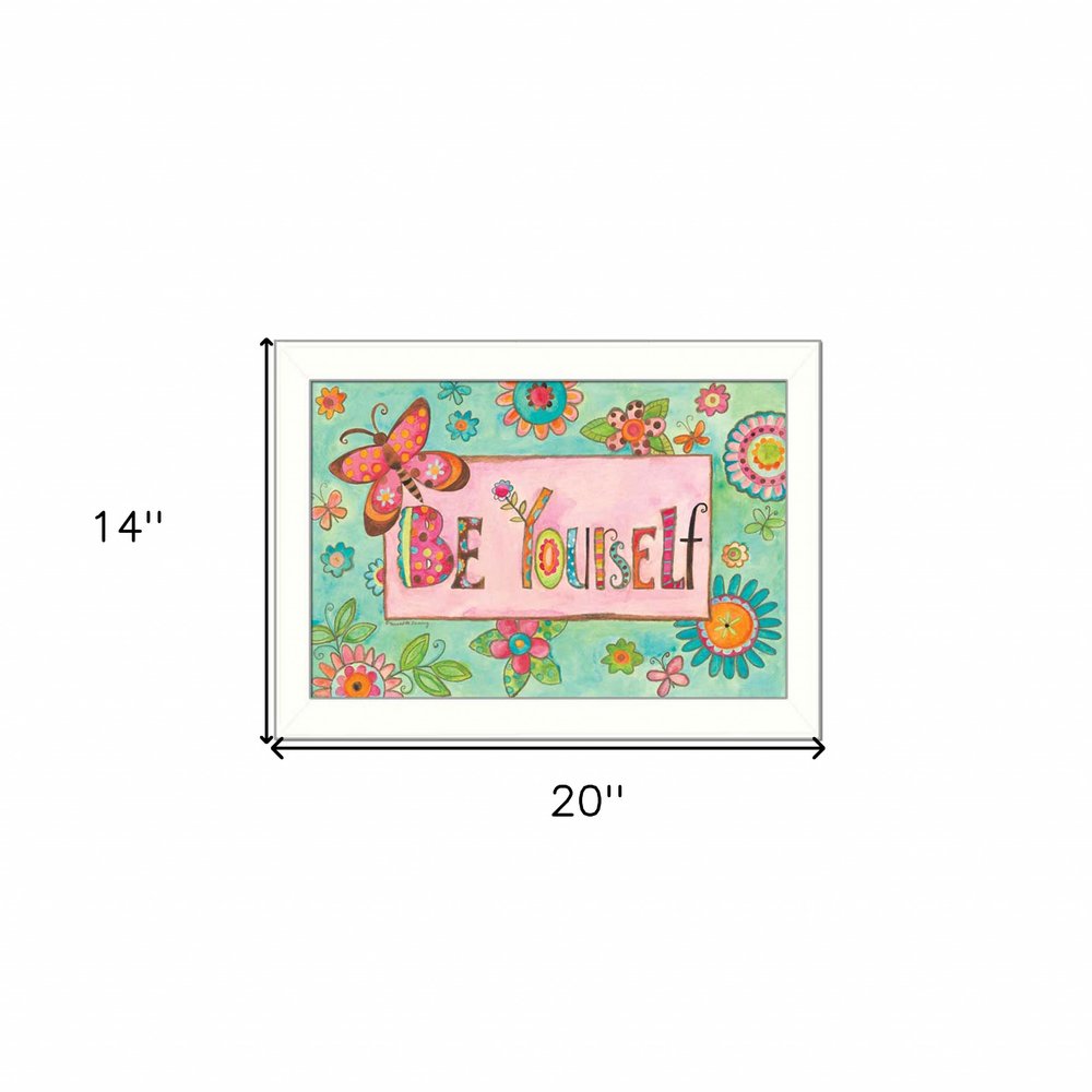 Be Yourself 2 White Framed Print Wall Art — view 3