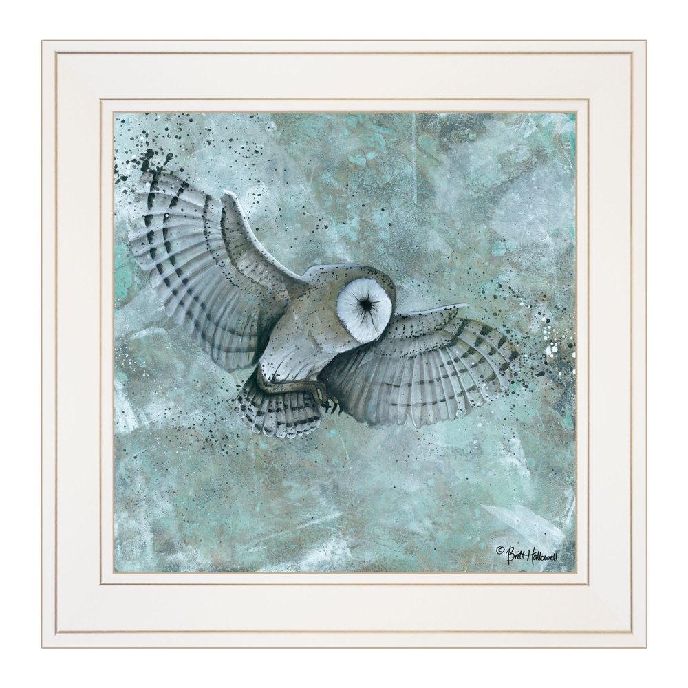 Simplicity Owl 1 White Framed Print Wall Art — view 1