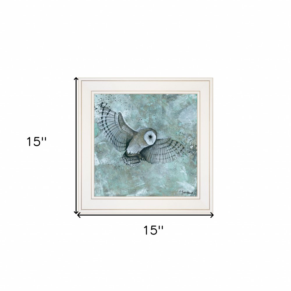 Simplicity Owl 1 White Framed Print Wall Art — view 3