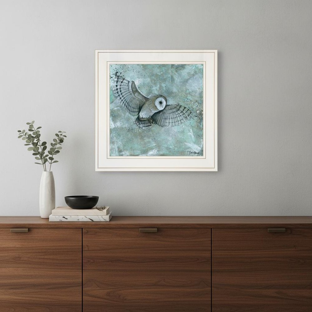 Simplicity Owl 1 White Framed Print Wall Art — view 4