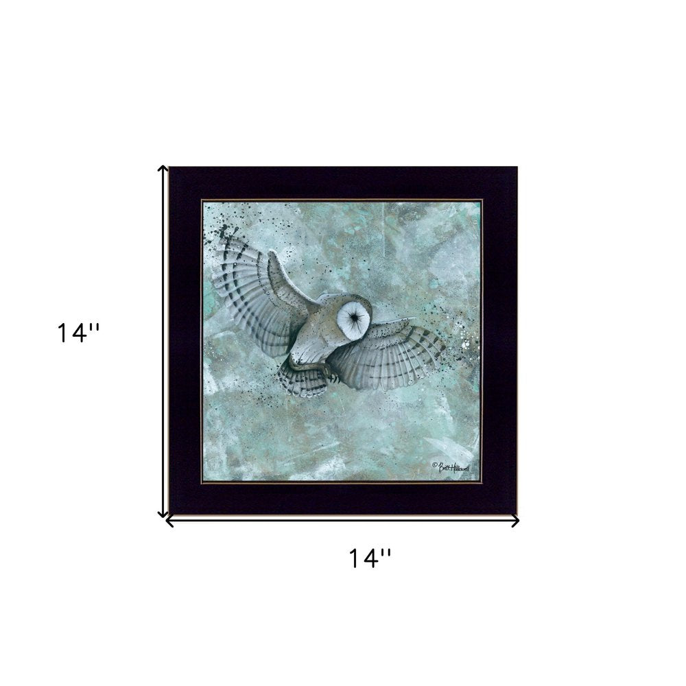 Simplicity Owl 3 Black Framed Print Wall Art — view 4