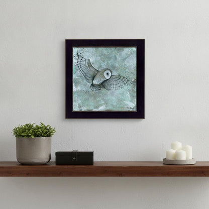 Simplicity Owl 3 Black Framed Print Wall Art