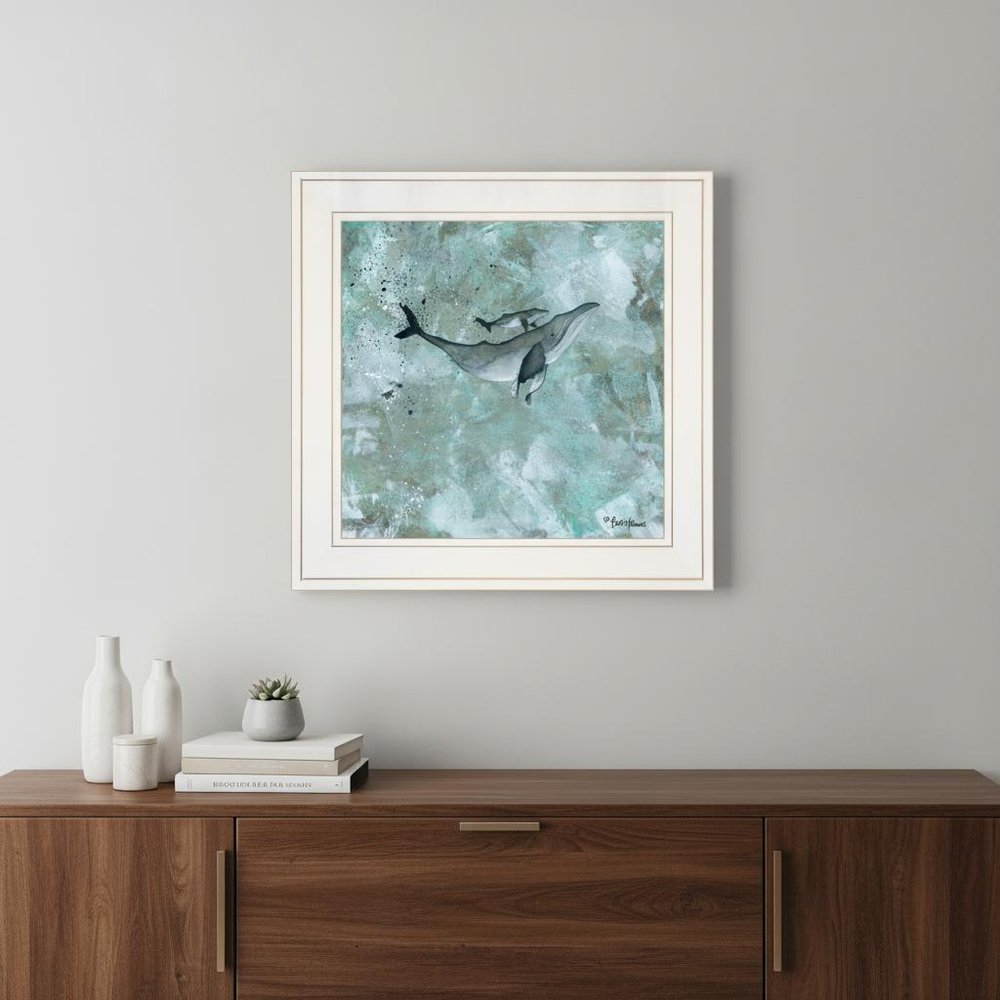 Simplicity Humpback 1 White Framed Print Wall Art — view 4
