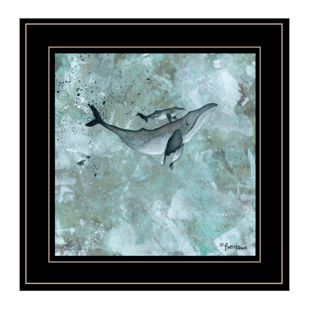 Simplicity Humpback 2 Black Framed Print Wall Art — view 1