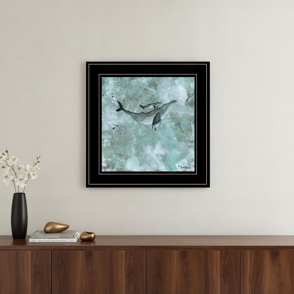 Simplicity Humpback 2 Black Framed Print Wall Art — view 4