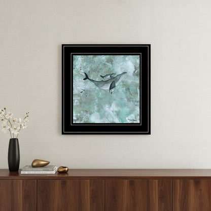 Simplicity Humpback 2 Black Framed Print Wall Art
