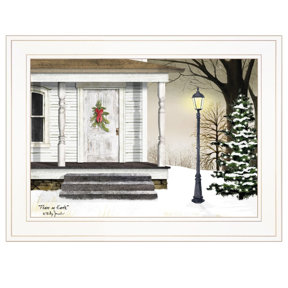 Peace on Earth 2 White Framed Print Wall Art — view 1