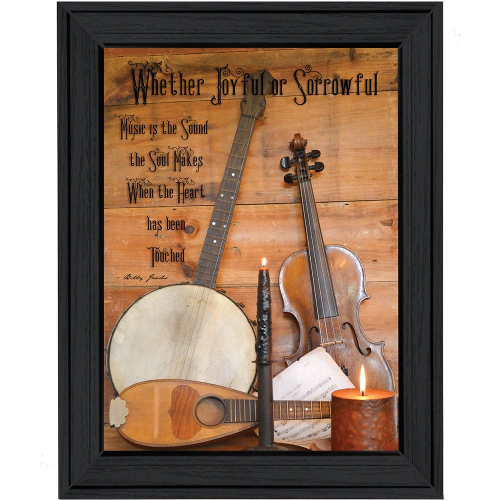 Music 9 Black Framed Print Wall Art — view 1