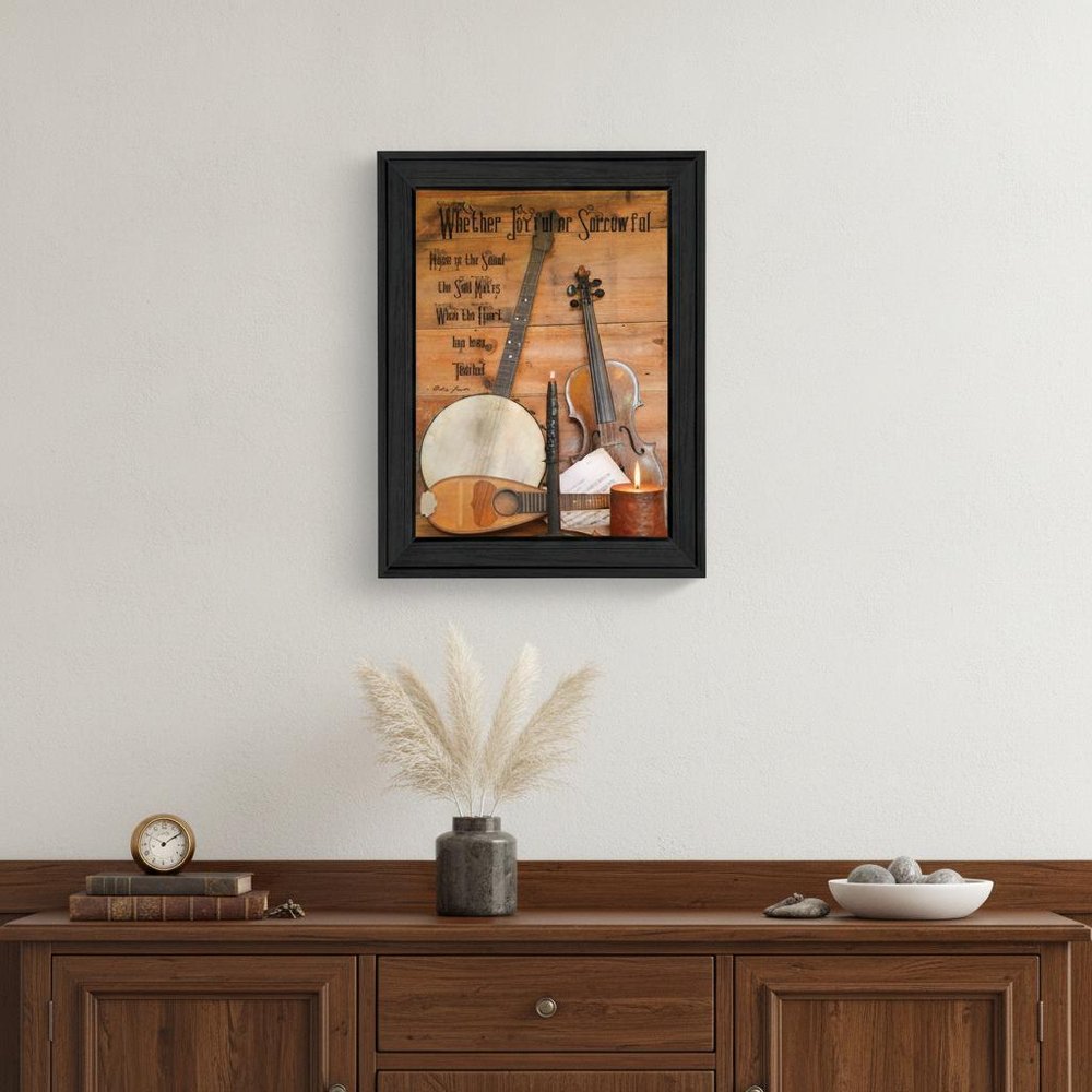 Music 9 Black Framed Print Wall Art — view 6