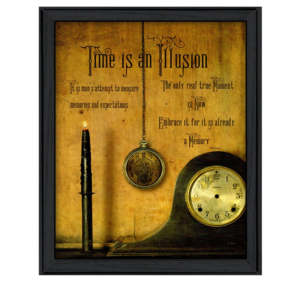 Time Black Framed Print Wall Art — view 1