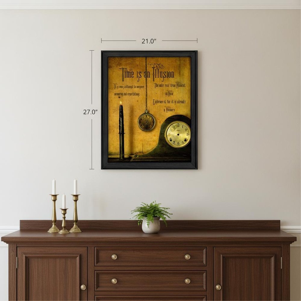 Time Black Framed Print Wall Art — view 6